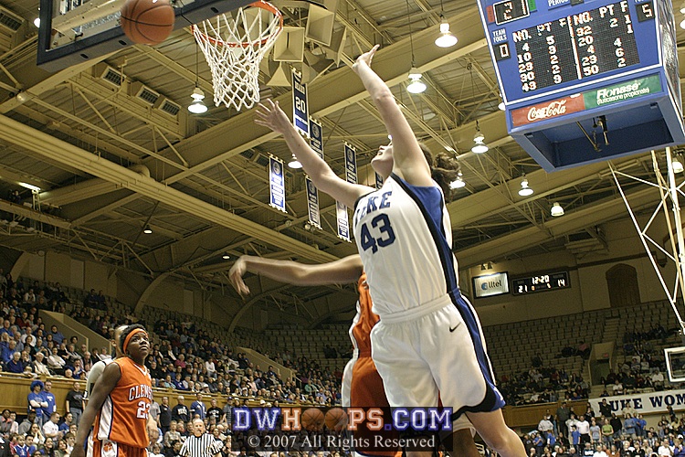 Adrienne Bradshaw foul makes sure this Alison Bales layup is nowhere near going in.