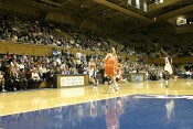 Bridgette Mitchell flashes open on the break (1 of 2)