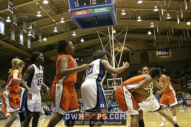 Hardy had 5 rebounds in the first half.  Every other Clemson player had exactly one - that plus 4 "team" rebounds left Duke -1 on the boards, and Coach G fuming.