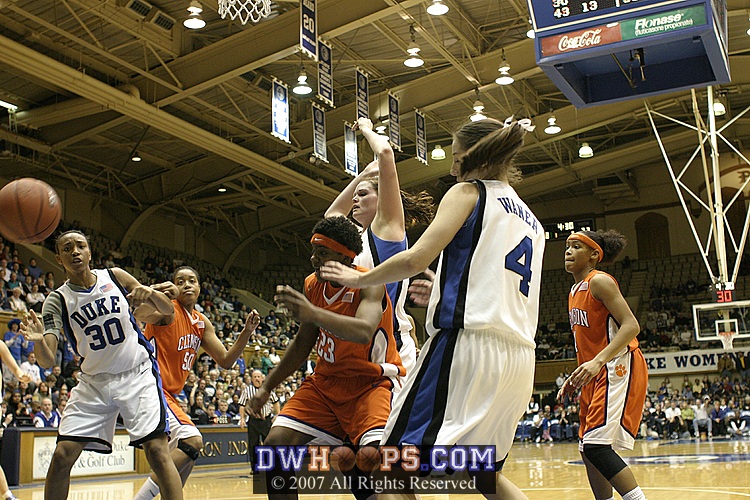 ...but Clemson lost the rebound out of bounds.