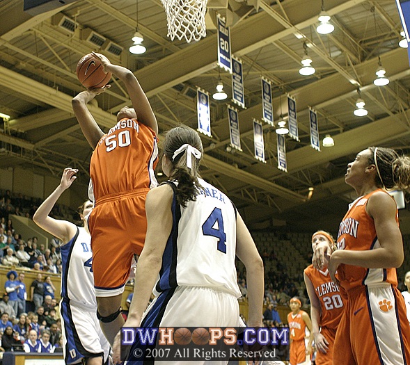 Adrienne Bradshaw pulls down a high pass
