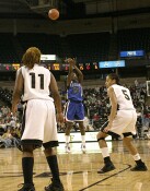 1st career three for Bridgette Mitchell!