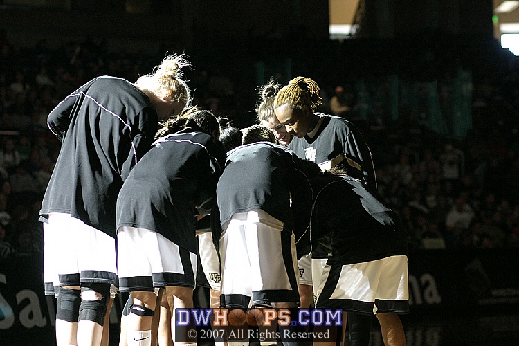 The Wake Forest pregame introductions are styled after those of the NBA's Chicago Bulls