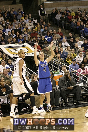 Abby Waner puts up a 3 from the corner.  She was 0-4 from long range today.