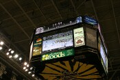 The Joel Coliseum scoreboard
