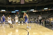 Abby Waner on the break...