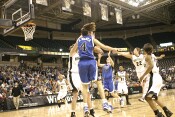 ...penetrates, then kicks out to Alison Bales, who drove and was fouled.