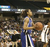 Harding inbounds after the foul