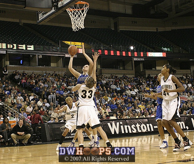 Layup by Bales was good.