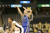 Mitch for 3...didn't fall.