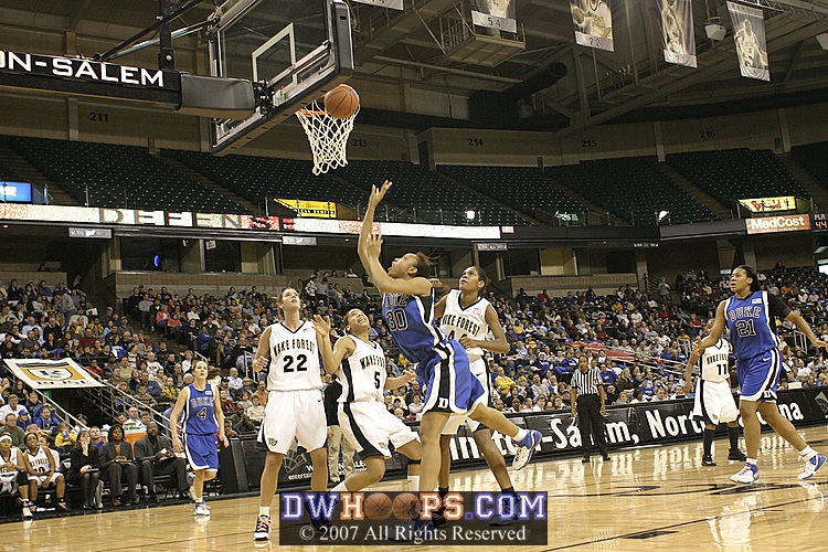 ...the shot missed, but Courtney Morris got her with the body.