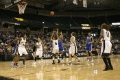 A freethrow line jumper from Wanisha Smith.  Duke was 10-30 from the floor in the first half.