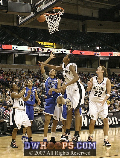...so Carrem got closer and put up this miss...