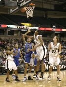 ...so Carrem got closer and put up this miss...