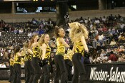 Wake's dance team during a quck Duke timeout