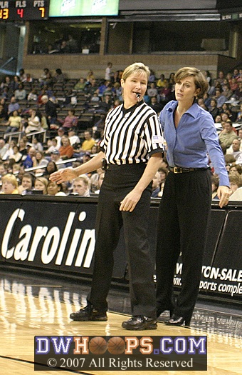 ...and while Coach G continues the discusson of Alison's 4th foul ("the worst call this entire season")...