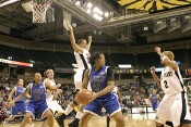 Joy Cheek pulls down another offensive rebound....
