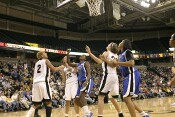 ...and was fouled trying to stick it back.