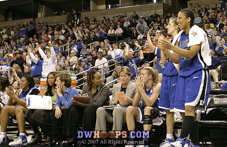 Duke bench likes Bridgette's 3