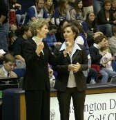 pregame - BC Head Coach Cathy Inglese and Coach G discuss the fine points before the ballgame