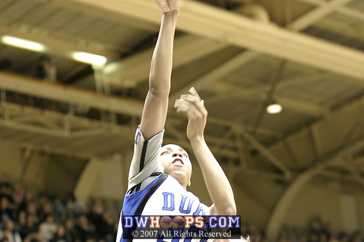 Carrem Gay scored Duke's first basket