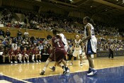 4-0, 18:53 - After a missed Duke freethrow, Abby Waner tied up Ayla Brown, arrow to the Blue Devils