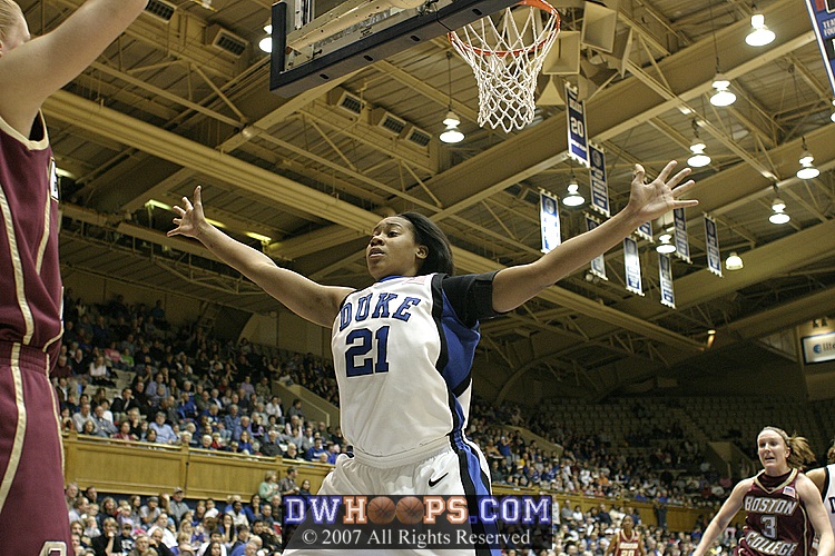 Joy Cheek likes playing Duke defense "t-h-i-s m-u-c-h"