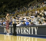 32-19, 7:10 - Duke students working hard for the team