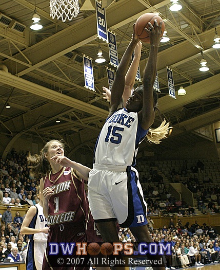 ...but Bridgette is there for the rebound...