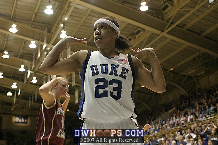 Nish says she didn't touch it, but the ref saw otherwise.