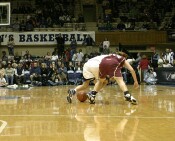48-31, 16:58 - Trying for a steal, Abby Waner fouls Mickel Picco