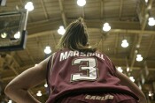 2nd half - Sarah Marshall is not quite standing on me for this inbounds play