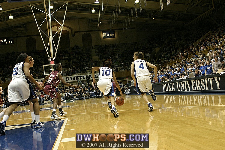 ...Harding, who starts the Duke break.  Coach Inglese later commented that Duke was, "...the fastest I've seen any team get the team down court..."