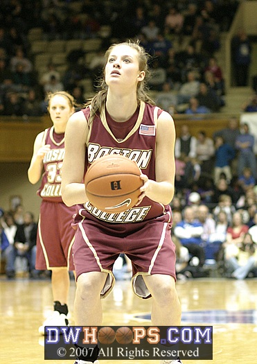Ayla Brown at the line, finishing a three point play.