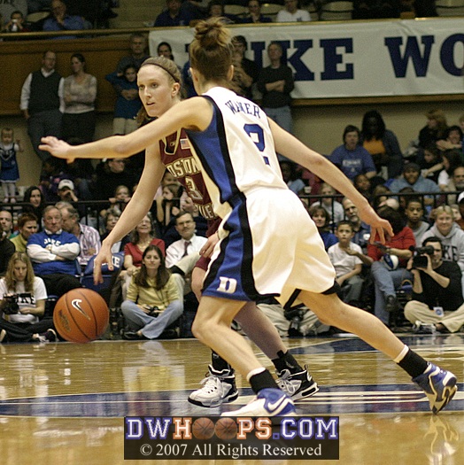 Emily Waner guards Mickel Picco