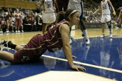 73-49, 1:18 - Victoria Jones slipped after missing a layup