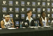 postgame - Press Conference smiles