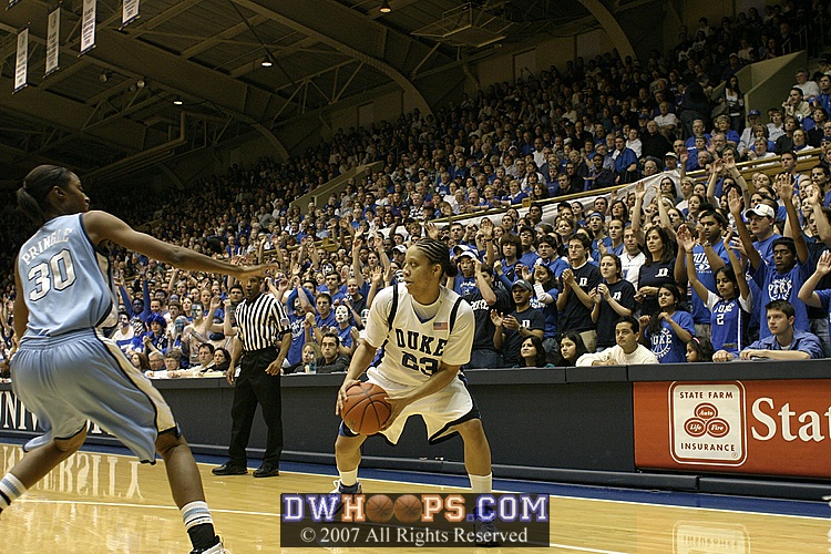 Wanisha Smith works against LaToya Pringle