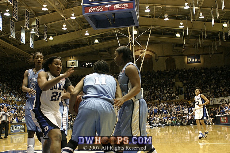 Joy Cheek fouls Alex Miller after missing a jumper