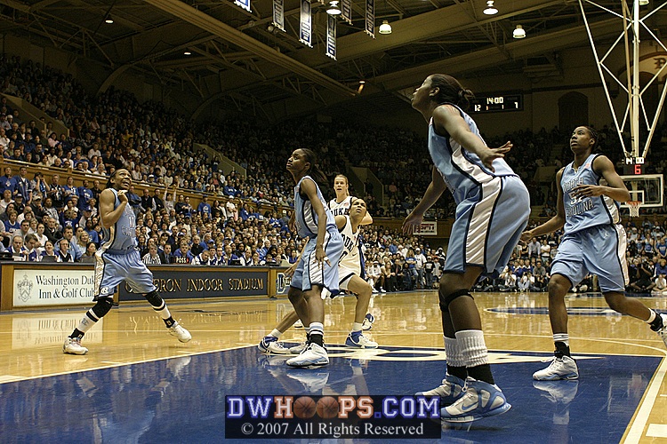 After this make, Harding, Bales and UNC each had 7 points