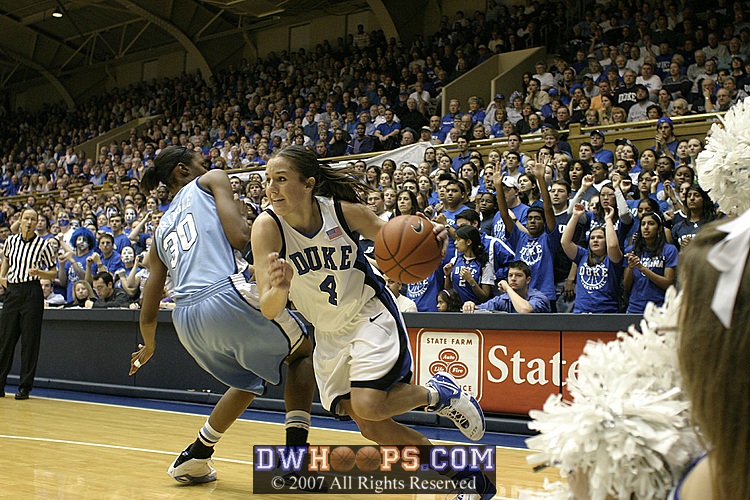 Abby Waner drives on LaToya Pringle...