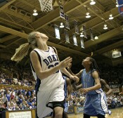 16-9, 12:35 - Brittany Mitch watches her fast break layup fall, keyed by a steal and perfect pass by Harding