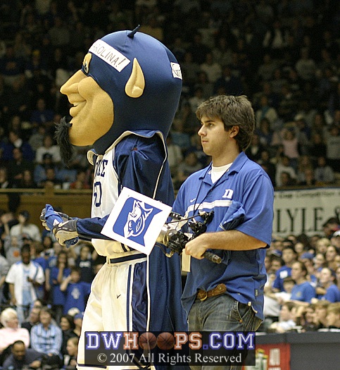 Duke's free throws and the t-shirt gun both had "issues" Sunday.