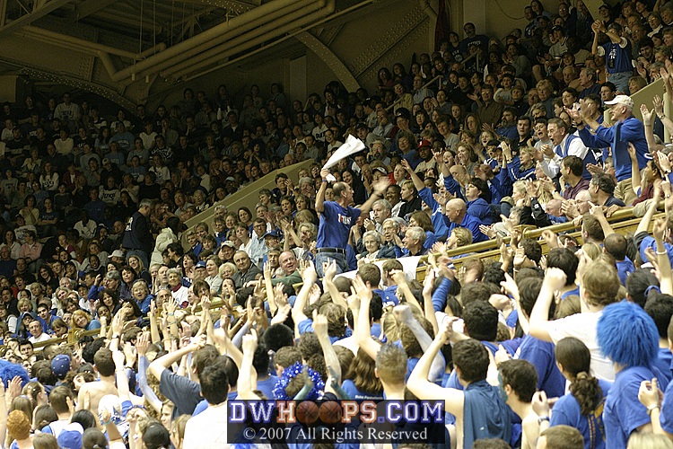 Herb Neubauer exhorts the upstairs crowd