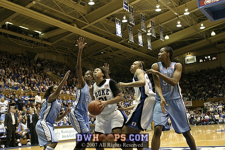 Joy Cheek rebounded Carrem's miss