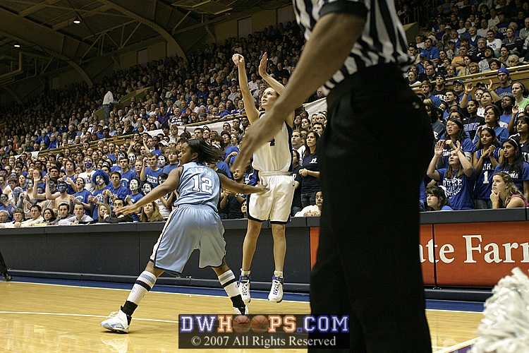 Abby was heating up, on Duke's next possession this three went down.