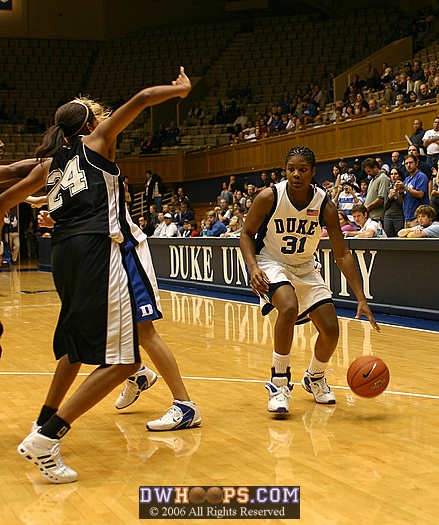 Keturah Jackson works off a screen