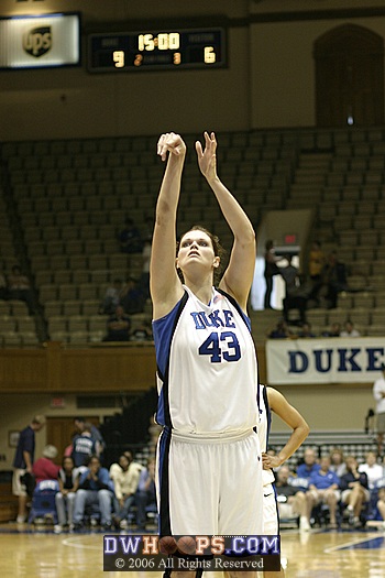 Alison Bales at the line