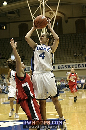 Abby Waner tries to finish the break