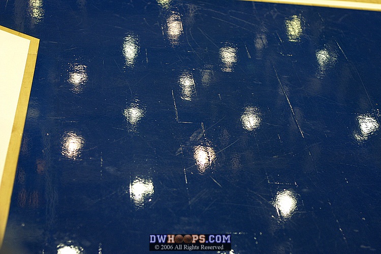 Cameron's hallowed floor, just in front of my seat